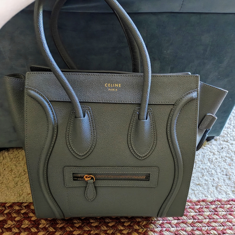 **SOLD**Celine Charcoal Leather Tote